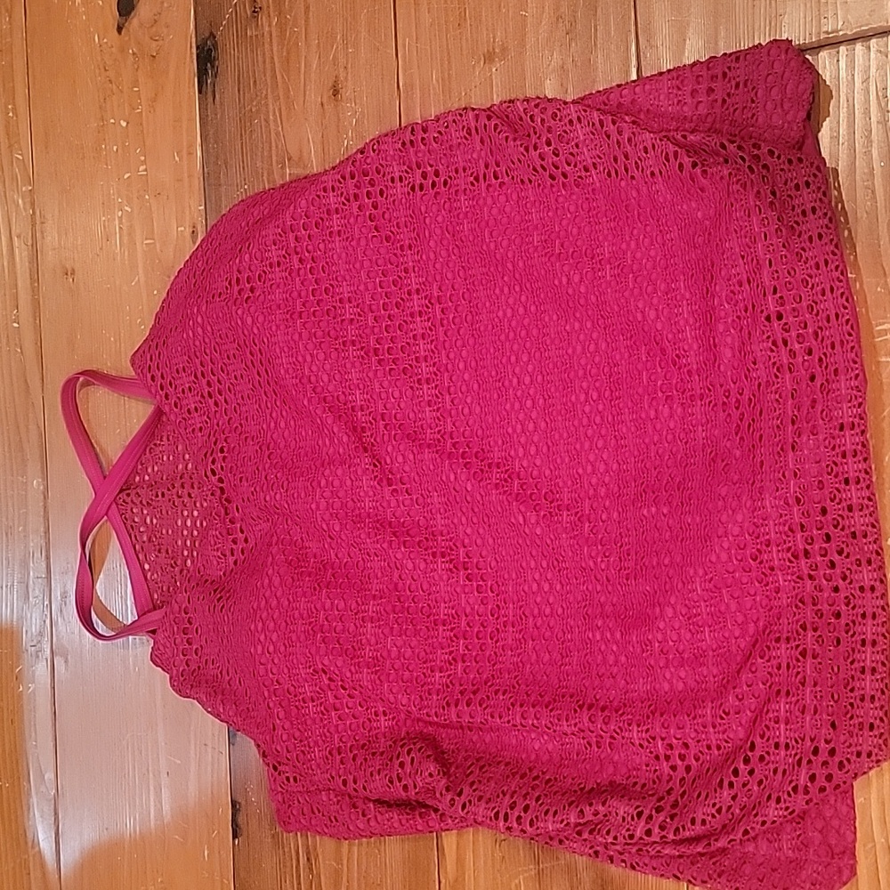 Red swim top, 24W
